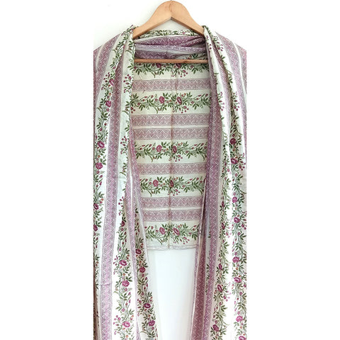 Lightweight Breathable Pure Cotton Stole Scarf for Summer, Size2,25 Mtr