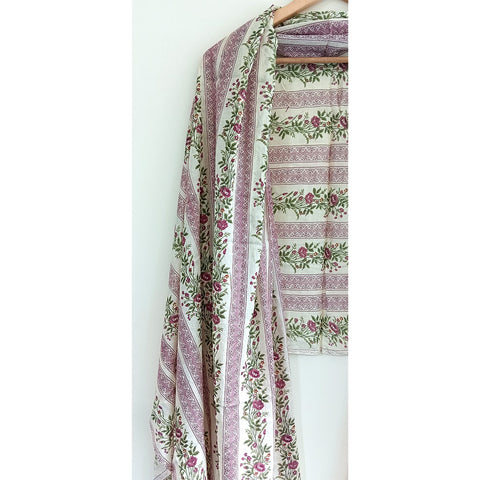 Lightweight Breathable Pure Cotton Stole Scarf for Summer, Size2,25 Mtr