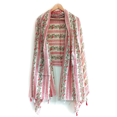 Lightweight Breathable Pure Cotton Stole Scarf for Summer, Size2,25 Mtr