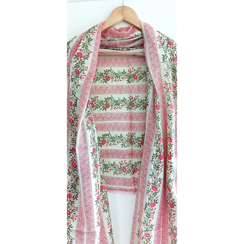 Lightweight Breathable Pure Cotton Stole Scarf for Summer, Size2,25 Mtr