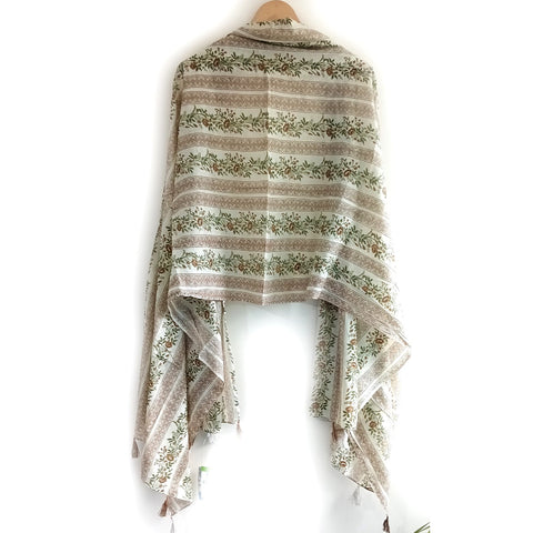 Lightweight Breathable Pure Cotton Stole Scarf for Summer, Size2,25 Mtr