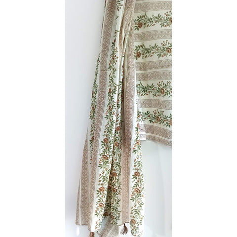Lightweight Breathable Pure Cotton Stole Scarf for Summer, Size2,25 Mtr
