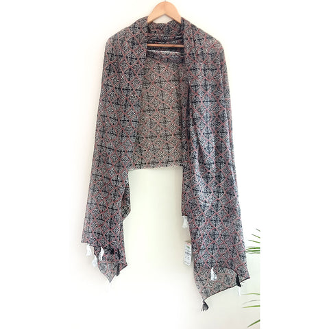 Lightweight Breathable Pure Cotton Stole Scarf for Summer, Size2,25 Mtr