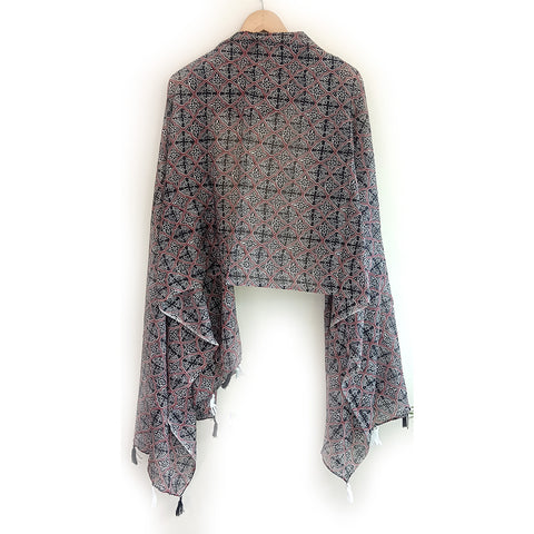 Lightweight Breathable Pure Cotton Stole Scarf for Summer, Size2,25 Mtr