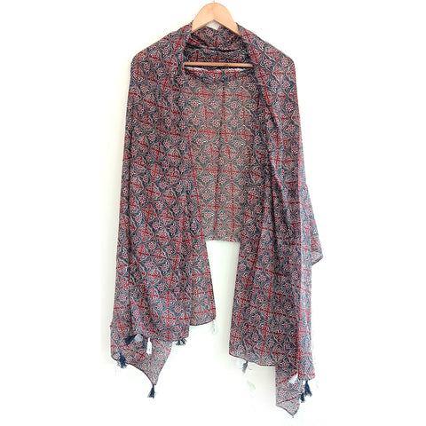 Lightweight Breathable Pure Cotton Stole Scarf for Summer, Size2,25 Mtr