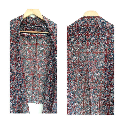 Lightweight Breathable Pure Cotton Stole Scarf for Summer, Size2,25 Mtr