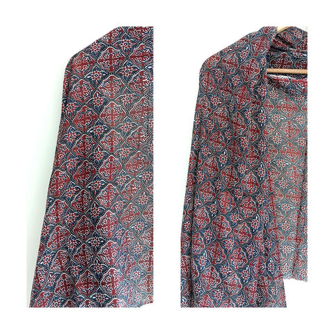 Lightweight Breathable Pure Cotton Stole Scarf for Summer, Size2,25 Mtr