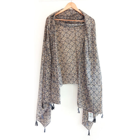 Lightweight Breathable Pure Cotton Stole Scarf for Summer, Size2,25 Mtr