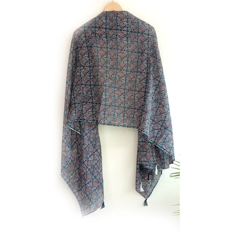 Lightweight Breathable Pure Cotton Stole Scarf for Summer, Size2,25 Mtr