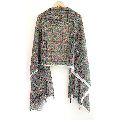 Lightweight Breathable Pure Cotton Stole Scarf for Summer, Size2,25 Mtr