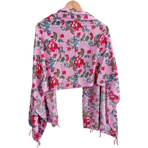 India Scarves Women's Designer  floral Design Scarf - All Seasons, Stylish & Comfortable Size L 170 Cm X W 70 Cm