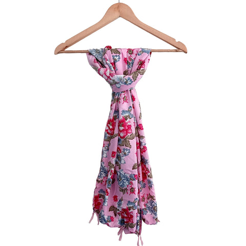 India Scarves Women's Designer  floral Design Scarf - All Seasons, Stylish & Comfortable Size L 170 Cm X W 70 Cm