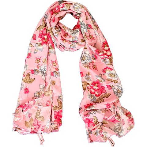 India Scarves Women's Designer  floral Design Scarf - All Seasons, Stylish & Comfortable Size L 170 Cm X W 70 Cm