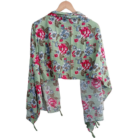 India Scarves Women's Designer Green floral Design Scarf - All Seasons, Stylish & Comfortable Size L 170 Cm X W 70 Cm