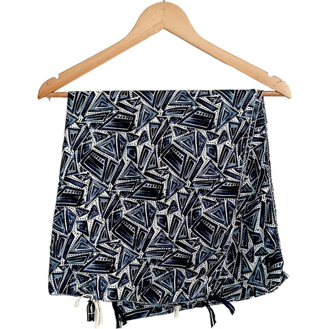 India Scarves Women's Designer Black Design Scarf - All Seasons, Stylish & Comfortable Size L 170 Cm X W 70 Cm