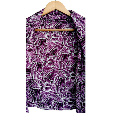 India Scarves Women's Designer Purple Design Scarf - All Seasons, Stylish & Comfortable Size L 170 Cm X W 70 Cm