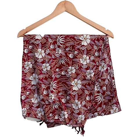 India Scarves Women's Designer Maroon colour  Scarf - All Seasons, Stylish & Comfortable Size L 170 Cm X W 70 Cm