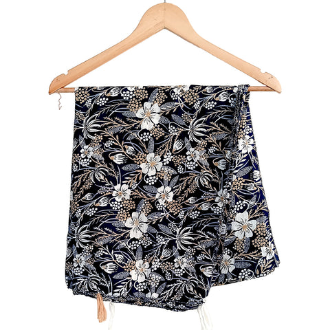 India Scarves Women's Designer Dark Blue colour  Scarf - All Seasons, Stylish & Comfortable Size L 170 Cm X W 70 Cm