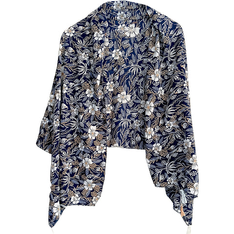 India Scarves Women's Designer Dark Blue colour  Scarf - All Seasons, Stylish & Comfortable Size L 170 Cm X W 70 Cm