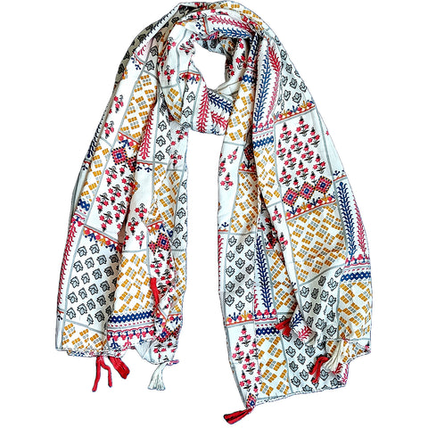 India Scarves Women's Designer  Scarf - All Seasons, Stylish & Comfortable Size L 170 Cm X W 70 Cm