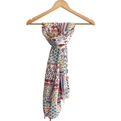 India Scarves Women's Designer  Scarf - All Seasons, Stylish & Comfortable Size L 170 Cm X W 70 Cm