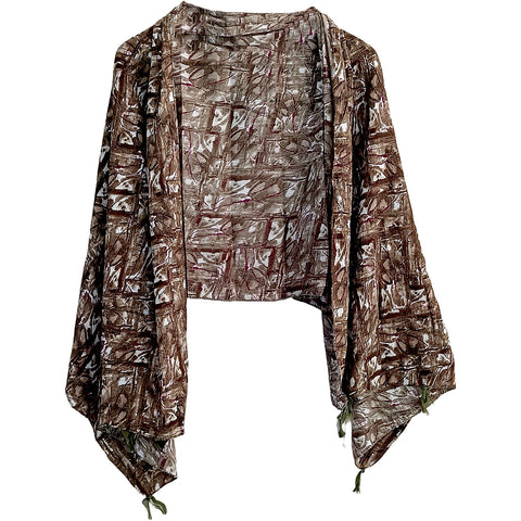 India Scarves Women's Brown colour Designer  Scarf - All Seasons, Stylish & Comfortable Size L 170 Cm X W 70 Cm