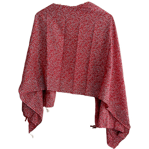 India Scarves Women's Red Green colour Designer  Scarf - All Seasons, Stylish & Comfortable Size L 170 Cm X W 70 Cm