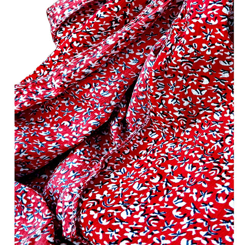 India Scarves Women's Red Green colour Designer  Scarf - All Seasons, Stylish & Comfortable Size L 170 Cm X W 70 Cm