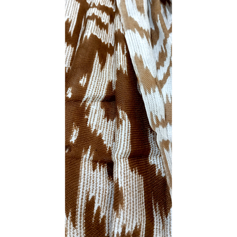 India Scarves Women's Viscose Geoi Design Red,Green,white and green colour Fragrance Stole, 75 Cm x 185 Cm, With Free Hanger