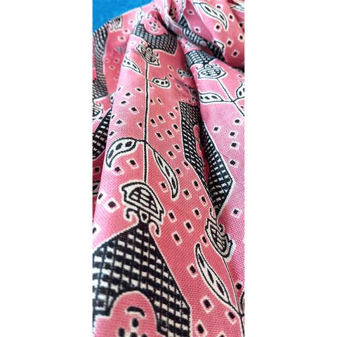 India Scarves Women's Viscose Geoi Design Red,Green,white and green colour Fragrance Stole, 75 Cm x 185 Cm, With Free Hanger