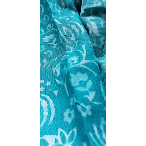 India Scarves Women's Viscose Geoi Design Red,Green,white and green colour Fragrance Stole, 75 Cm x 185 Cm, With Free Hanger