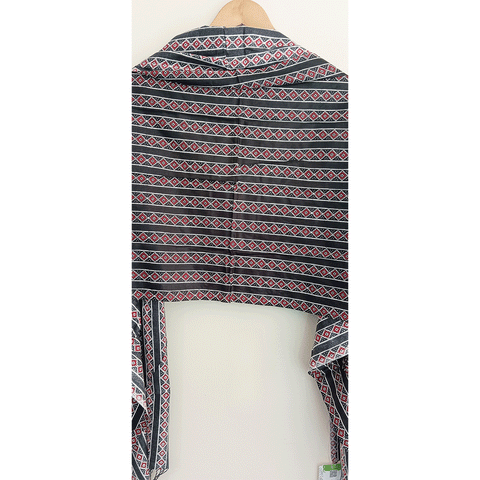 India Scarves Women's Viscose Geoi Design Red,Green,white and green colour Fragrance Stole, 75 Cm x 185 Cm, With Free Hanger