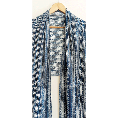 India Scarves Women's Viscose Geoi Design Red,Green,white and green colour Fragrance Stole, 75 Cm x 185 Cm, With Free Hanger