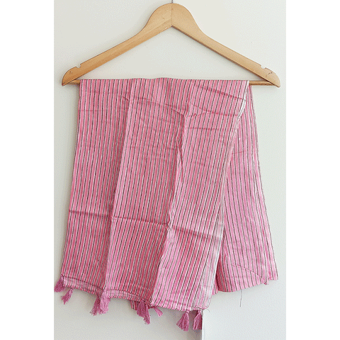 India Scarves Women's Viscose Geoi Design Red,Green,white and green colour Fragrance Stole, 75 Cm x 185 Cm, With Free Hanger