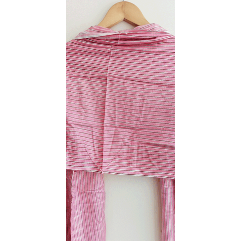 India Scarves Women's Viscose Geoi Design Red,Green,white and green colour Fragrance Stole, 75 Cm x 185 Cm, With Free Hanger