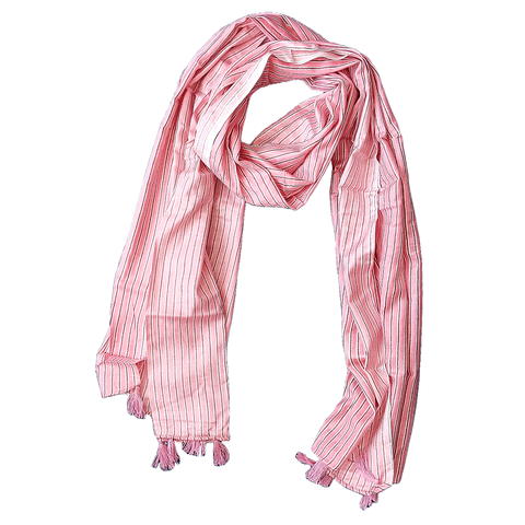 India Scarves Women's Viscose Geoi Design Red,Green,white and green colour Fragrance Stole, 75 Cm x 185 Cm, With Free Hanger