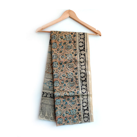 Kalamkari Hand Block Printed Pure Cotton Dupatta