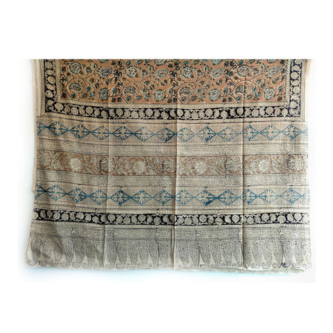 Kalamkari Hand Block Printed Pure Cotton Dupatta