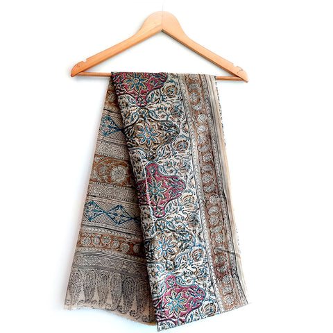 Kalamkari Hand Block Printed Pure Cotton Dupatta