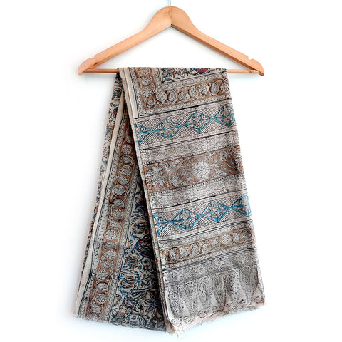 Kalamkari Hand Block Printed Pure Cotton Dupatta