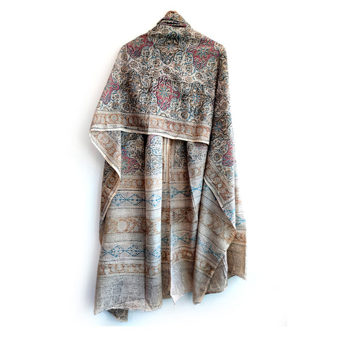 Kalamkari Hand Block Printed Pure Cotton Dupatta