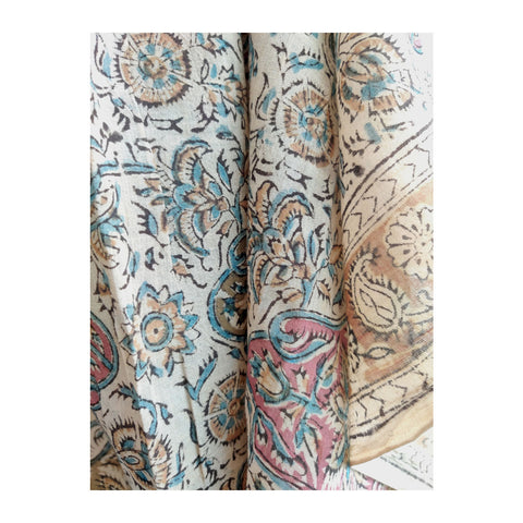 Kalamkari Hand Block Printed Pure Cotton Dupatta
