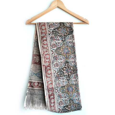 Kalamkari Hand Block Printed Pure Cotton Dupatta
