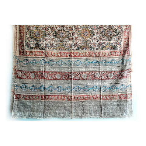 Kalamkari Hand Block Printed Pure Cotton Dupatta