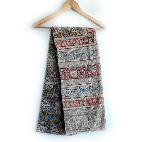 Kalamkari Hand Block Printed Pure Cotton Dupatta