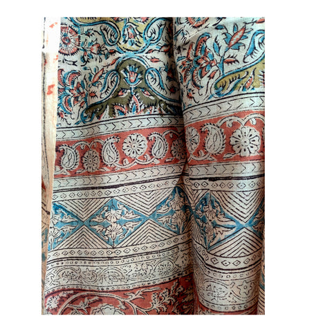 Kalamkari Hand Block Printed Pure Cotton Dupatta