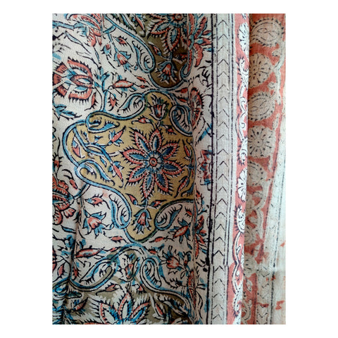 Kalamkari Hand Block Printed Pure Cotton Dupatta