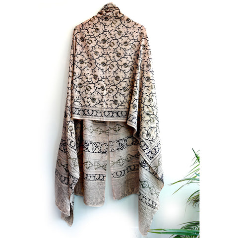 Kalamkari Hand Block Printed Pure Cotton Dupatta