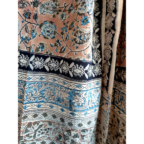 Kalamkari Hand Block Printed Pure Cotton Dupatta