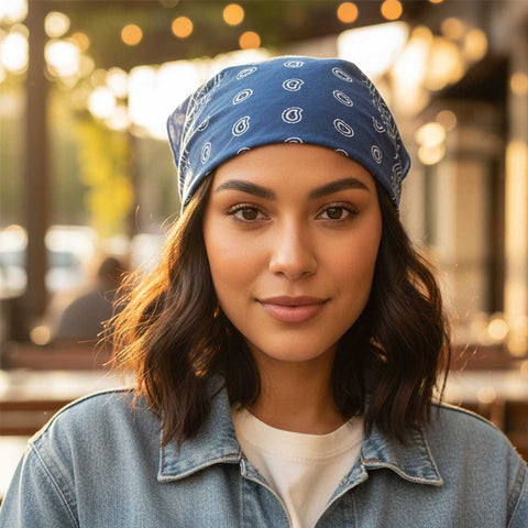 Premium Paisley Print Bandana – Multipurpose 50 x 50 cm Square Scarf